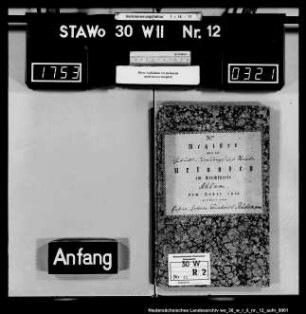 Zivilstandsregister Ahlum (Kanton Wolfenbüttel)
