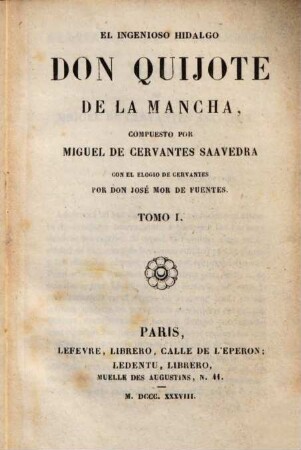 El ingenioso hidalgo Don Quijote de LaMancha, 1