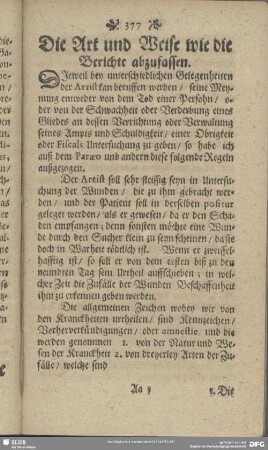 Die Art und Weise wie die Berichte abzufassen