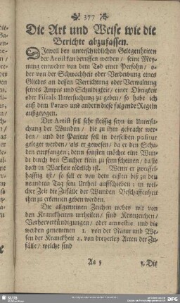 Die Art und Weise wie die Berichte abzufassen