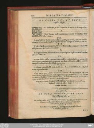 De Verbo Dei, Et Eius Sigillis, Theses.