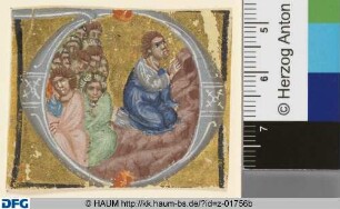 Initiale O: Christus am Ölberg