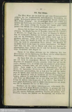 III. Das Klima