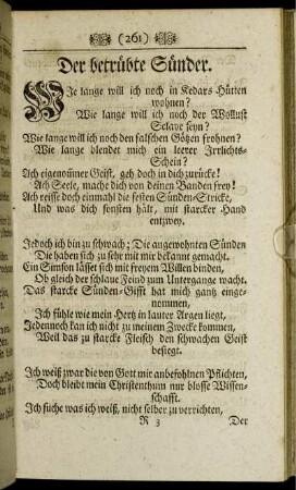 Der betrübte Sünder.