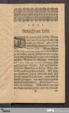 Andächtiger Leser.