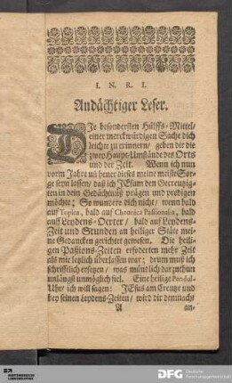 Andächtiger Leser.