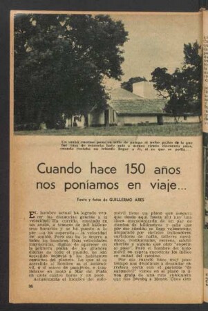 Cuando hace 150 años nos poníamos en viaje