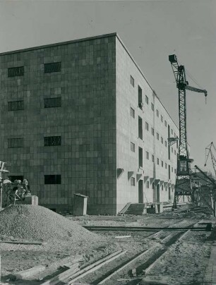 Betonschalplatten - Bauweise, Speicher im Mannheimer Hafen, 1947-1949