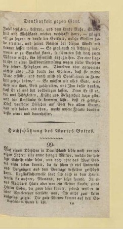 Hochschätzung des Wortes Gottes
