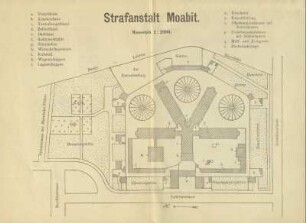 Strafanstalt Moabit. Masstab 1 : 2000