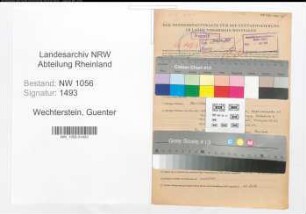 Entnazifizierung Guenter Wechterstein , geb. 31.10.1910 (Angestellter)