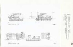 Filmakademie, Hotel, Büro, Wohnen, Berlin-Charlottenburg (Diplomarbeit bei Werner Düttmann): Schnitte