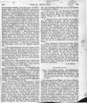Suckow, G.: Die bedeutendsten Erz- und Gesteinslager und ihre hauptsächlichsten Begleiter im schwedischen Urgebirge. Jena: Cröker 1831