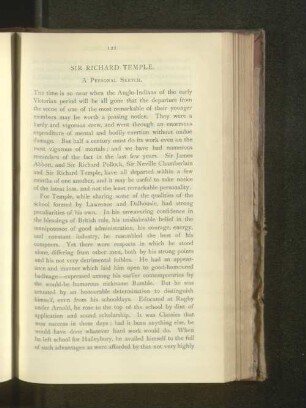Sir Richard Temple.