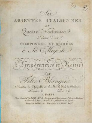 Six ariettes italiennes et quatre nocturnes à deux voix, 2
