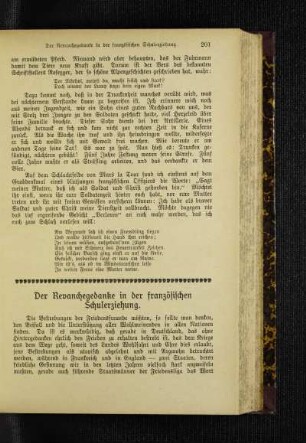 ¬Der¬ Revanchegedanke in der französischen Schulerziehung