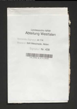 Halbe Hufe: 1. Verkauf durch Peter Noiggerait, Bürger zu Brilon, an Wyneken Kerstin 1504; 2. Wyneken Kerstien namens der Grete Kerstien zu Bigge 1519