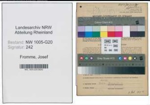Entnazifizierung Josef Fromme , geb. 19.11.1904 (Schreiner)