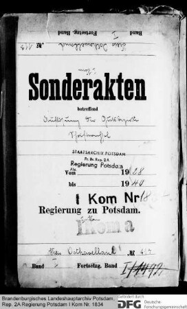 Auflösung der Gutsbezirke im Kreis Osthavelland