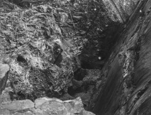 Grube : Blick in eine durch Bergbau entstandene Grube