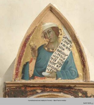 Altar : Rechter Flügel mit dem Heiligen Hugo von Volterra und dem Propheten Daniel