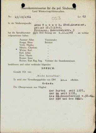 Tausch, Arno