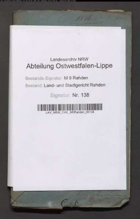 Erblasser: Clasing, Anne Sophie Wilhelmine, geb. Mansen: