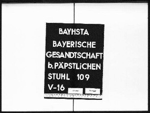Die Geldspende des Prinzregenten Luitpold von Bayern für die deutsche Nationalstiftung Santa Maria dell'Anima in Rom.