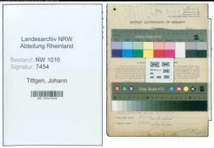 Entnazifizierung Johann Tittgen , geb. 08.02.1890 (Schmiedemeister)