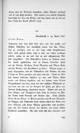 162 Wandsbeck, d. 29. April 1807.
