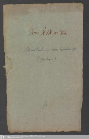 Ms. Ff. Mus. 1264a - Dom: XIX p. Trin. : Mein Sünd mich werden kräncken sehr