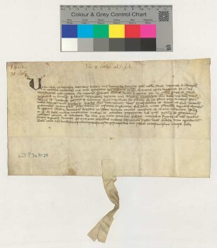 Dem Propst zu St. Johannis Dr. Leonard Langhe präsentiert der Bürger Hermann Cruse für eine Vikarie am Katerinen Altar zu St. Johannis, erledigt durch Verzicht des Diderik Remstede, den Verdener Kleriker Brandanus Brandis. [lat.]