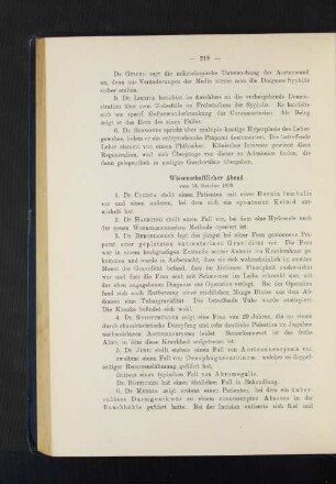 Wissenschaftlicher Abend vom 14. October 1899.