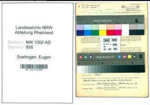 Entnazifizierung Eugen Soehngen, geb. 23.06.1877 (Angest.)