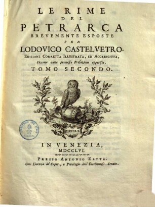 Le rime del Petrarca, 2