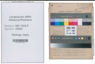 Entnazifizierung Hans Pierlings , geb. 25.12.1911 (Polizist)