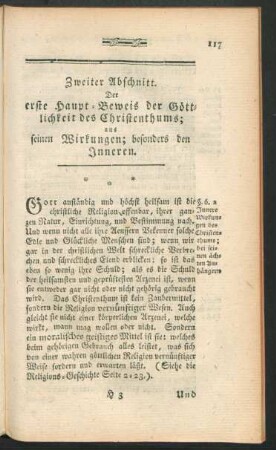 2. Abschnitt. Der erste Haupt-Beweis der Göttlichkeit des Christenthums; ...