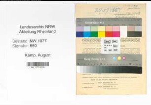 Entnazifizierung August Kamp , geb. 06.11.1892 (Polizist)