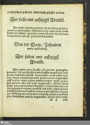Von der Wage, Zehenden unnd aufsteylung