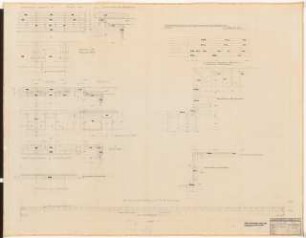 Reichsluftfahrtministerium, Berlin: Hauptgesims V4: Grundriss 1:50, Details 1:10