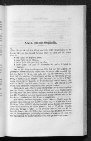 Militair-Verhältnisse.