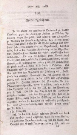 190. Anwaltsgebühren.