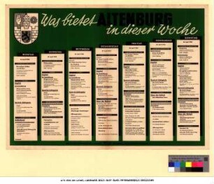 Originaltitel: Was bietet Altenburg in dieser Woche 24. April bis 30. April 1950