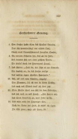 Sechszehnter Gesang (unvollständig)