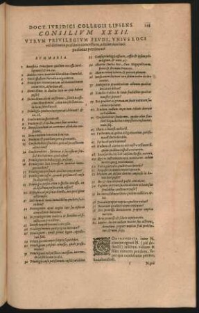 Consilium XXXII. Utrum Privilegium Feudi ...