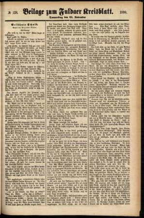 Zweite Ausgabe vom Donnerstag, den 23. November 1899.