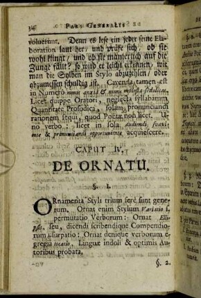 Caput IV. De Ornatu.