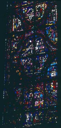 Chartres: Kathedrale, Glasfenster, aufgenommen März 1960