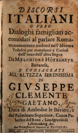 Discorsi Italiani ...