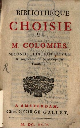 Bibliothéque choisie